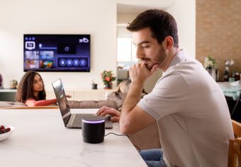 Man looking at laptop 